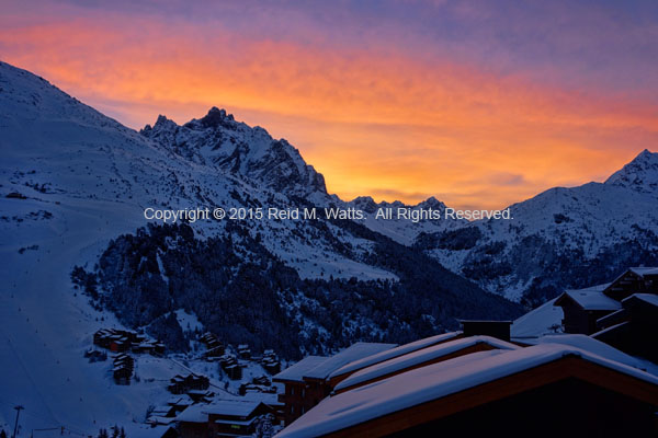 Sunrise Over Mottaret, France