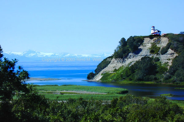 Kenai Lighthouse - Lighthouse on Cliff overlooking Cook Inlet